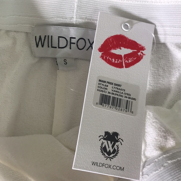 Wildfox Miami Pride Shorts Rainbow Kiss in Vanilla Sizes S and M - Picture 9 of 13